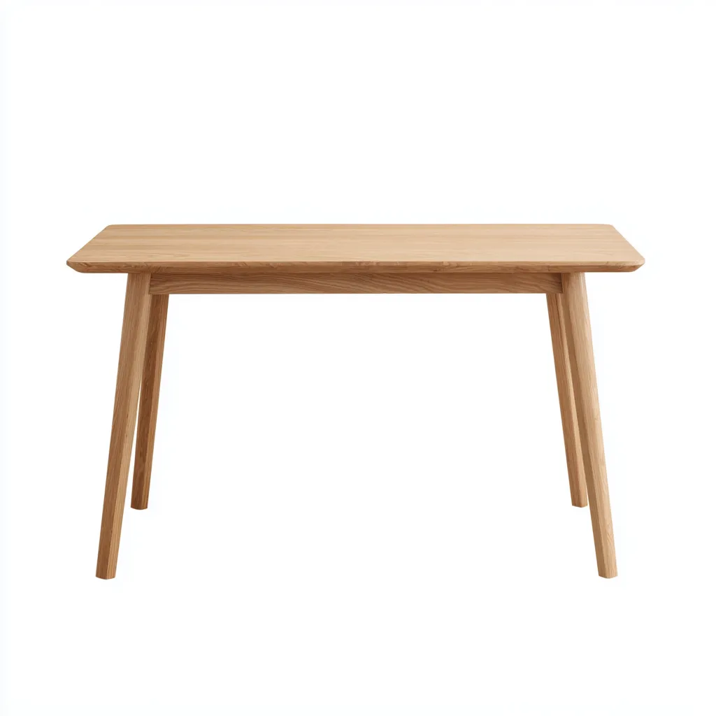 Table à manger bois massif 140×75×75 cm – bois naturel – adaptée à la salle à manger – style scandinave-Dengetmart