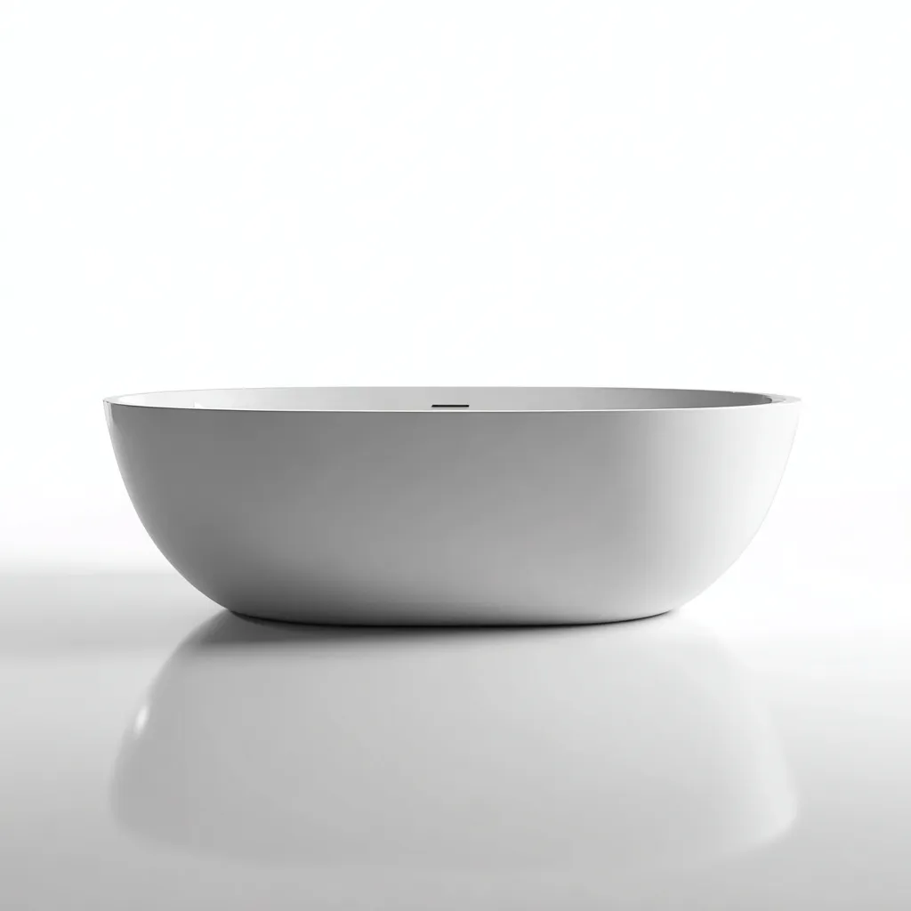 Baignoire acrylique 170x78 cm - blanc - design minimaliste-Dengetmart