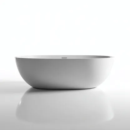 Baignoire acrylique 170x78 cm - blanc - design minimaliste-Dengetmart