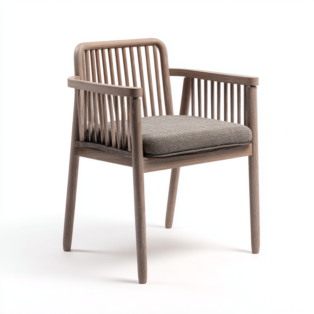 Chaise de jardin Bois/Tissu 54x57x82 cm – Gris – Style moderne-Dengetmart