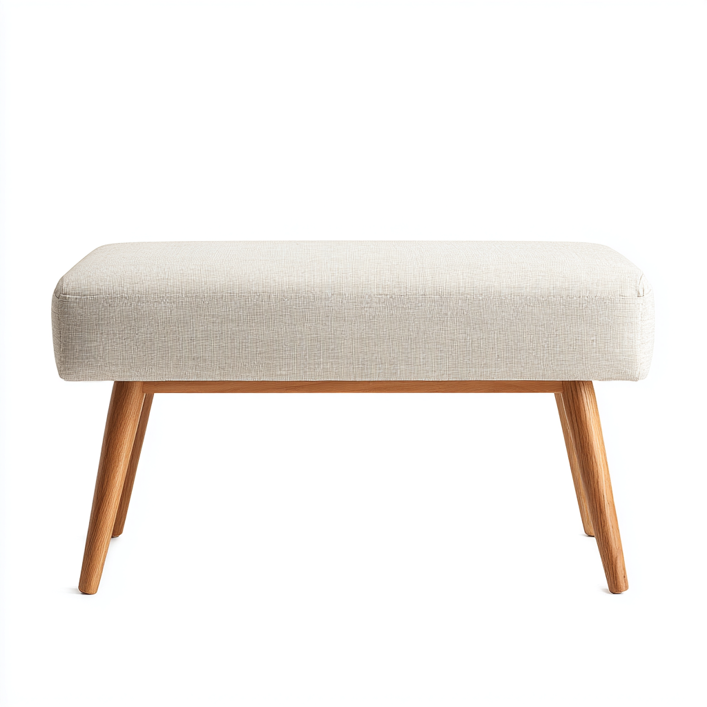 Banc de lit tissu 100x32x45 cm – beige – style minimaliste-Dengetmart