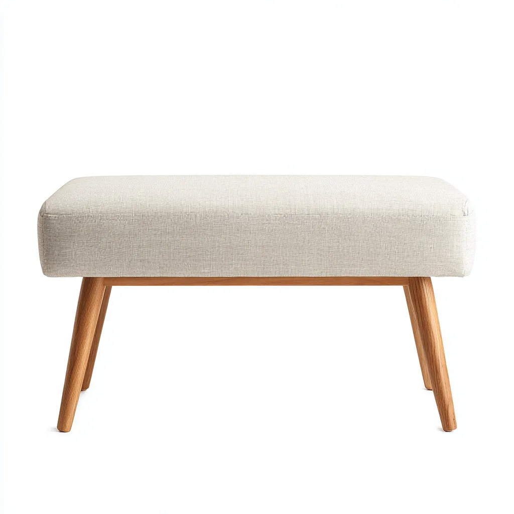 Banc de lit tissu 100x32x45 cm – beige – style minimaliste-Dengetmart