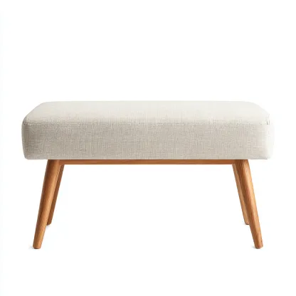 Banc de lit tissu 100x32x45 cm – beige – style minimaliste-Dengetmart