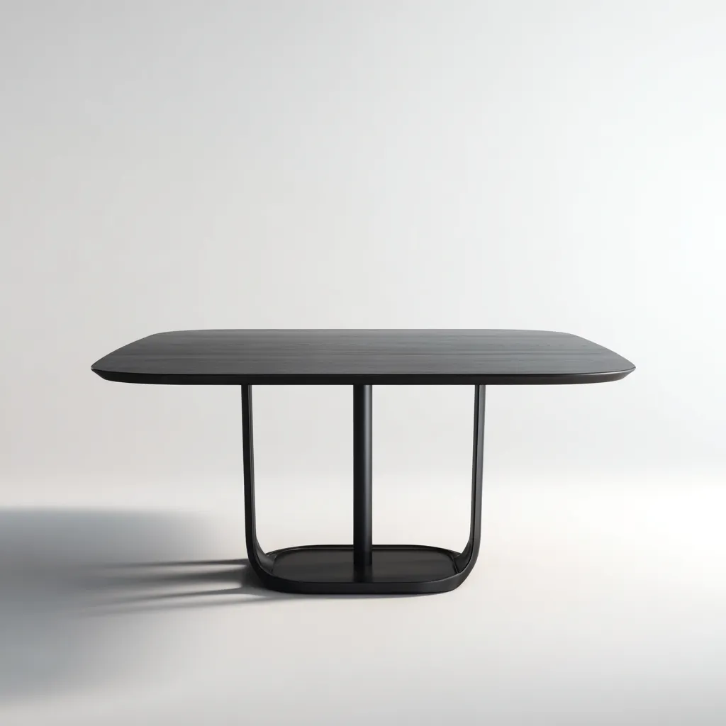 Table de jardin métal 150×90×75 cm – noir – adapté à l’extérieur – style moderne-Dengetmart