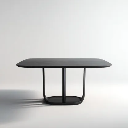 Table de jardin métal 150×90×75 cm – noir – adapté à l’extérieur – style moderne-Dengetmart