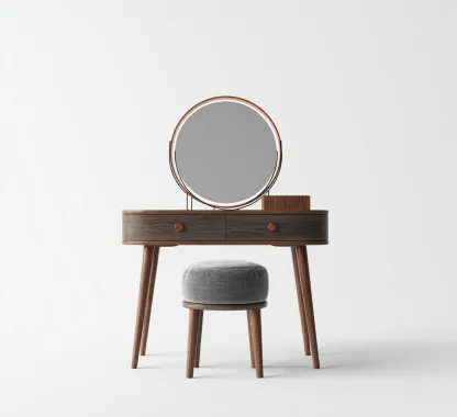 Coiffeuse bois 90x40x135 cm – marron – style moderne-Dengetmart