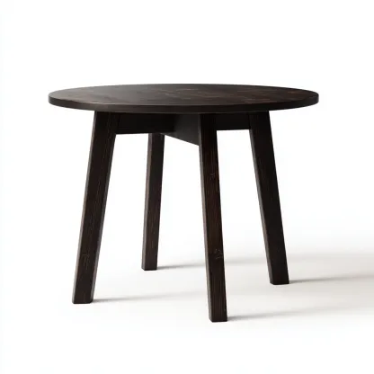 Table à manger Bois massif 110x110x75 cm – Brun foncé – Style minimaliste-Dengetmart