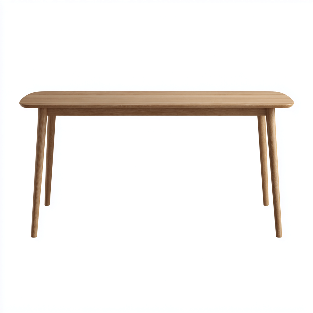 Table à manger bois massif 160×80×75 cm – bois naturel – adaptée à la salle à manger – style scandinave-Dengetmart