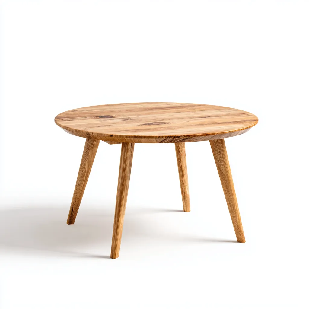 Table de jardin bois 80×80×45 cm – bois naturel – adapté à l’extérieur – style naturel-Dengetmart