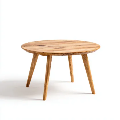 Table de jardin bois 80×80×45 cm – bois naturel – adapté à l’extérieur – style naturel-Dengetmart