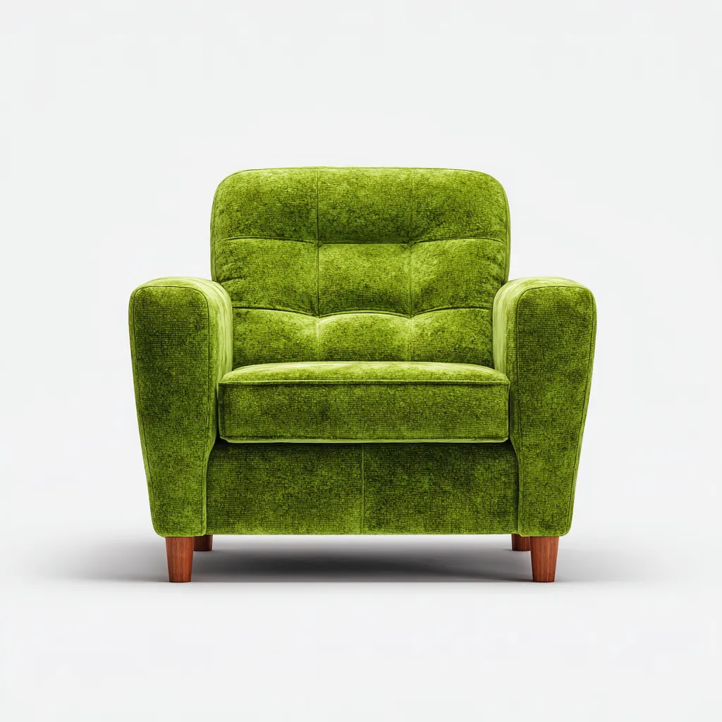 Fauteuil Tissu 85x90x95 cm – Vert – Style moderne-Dengetmart