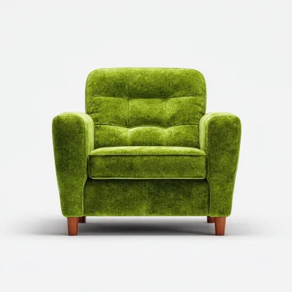 Fauteuil Tissu 85x90x95 cm – Vert – Style moderne-Dengetmart