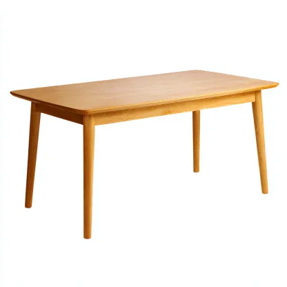 Table à manger bois massif 140×80×75 cm – bois naturel – adaptée à la salle à manger – style scandinave-Dengetmart