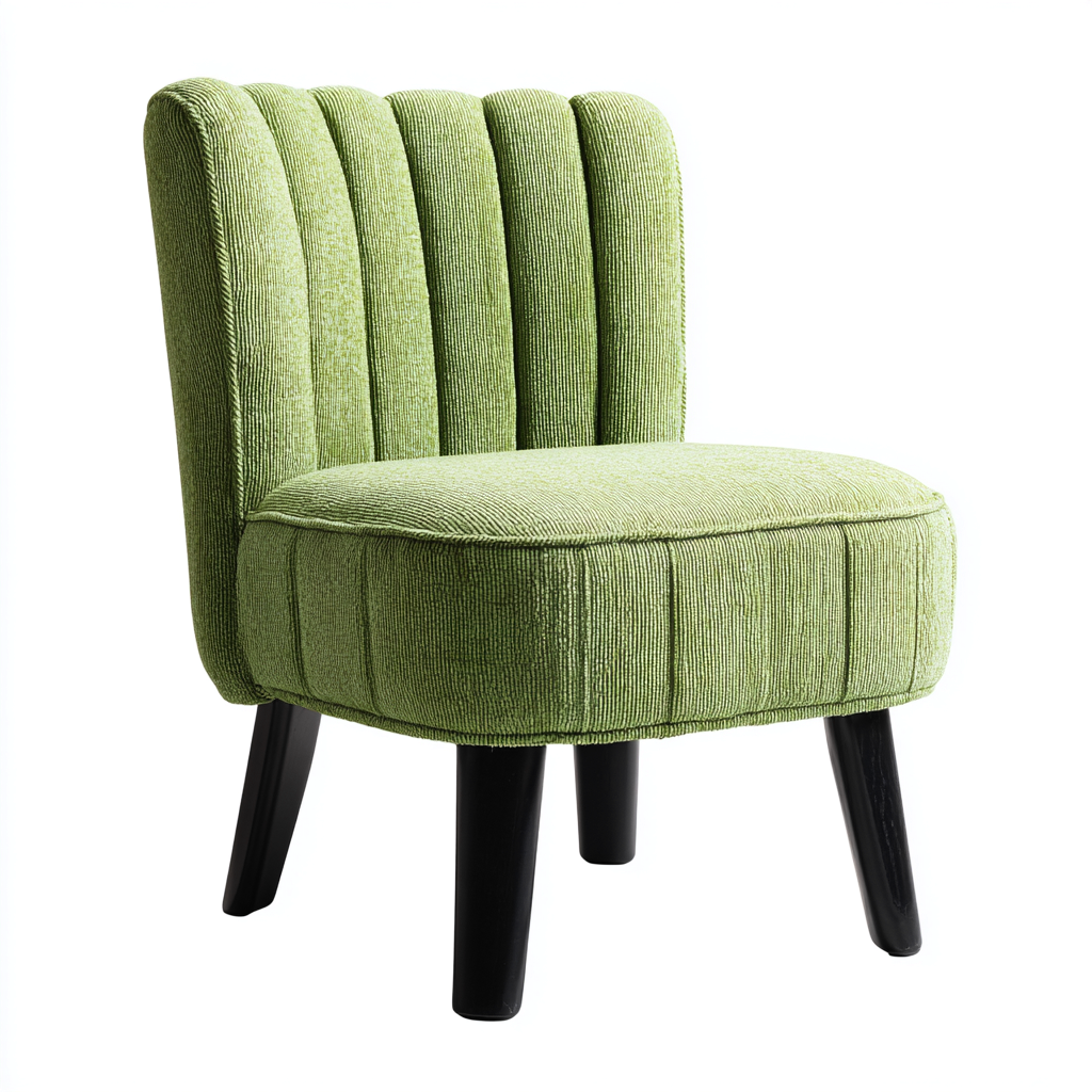 Fauteuil tissu 58×60×78 cm – vert – adapté au salon – style contemporain-Dengetmart