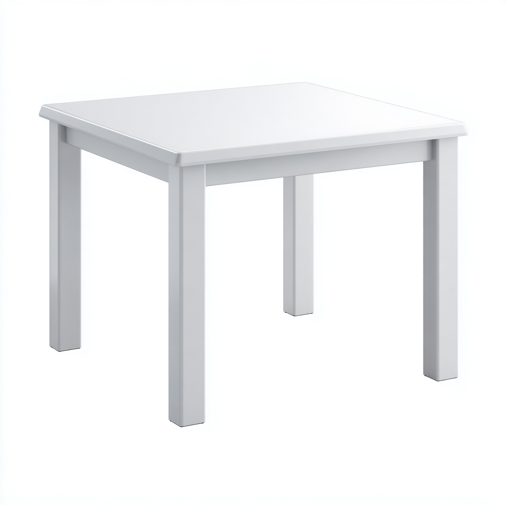 Table de jardin plastique 85×85×75 cm – blanc – adapté à l’extérieur – style moderne-Dengetmart