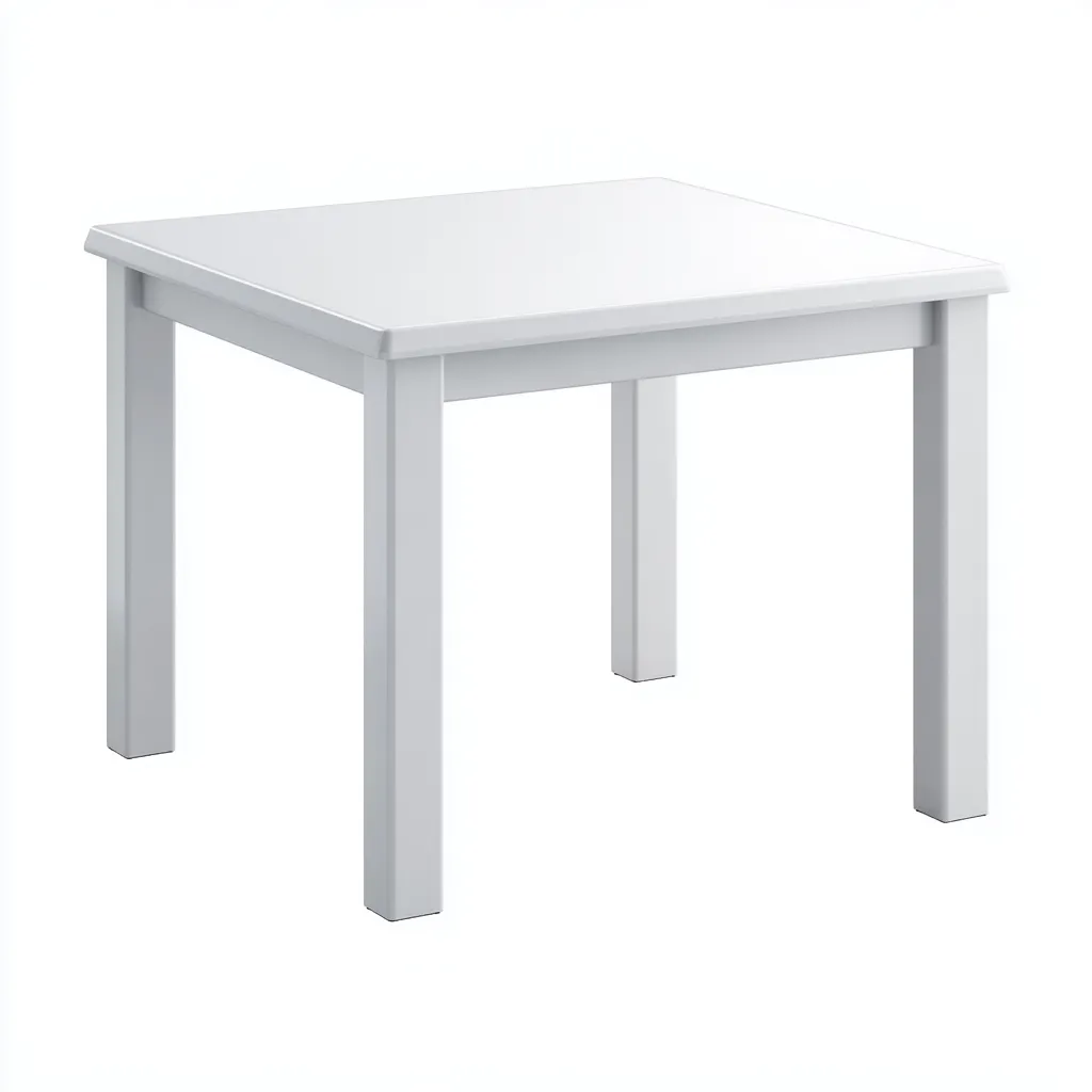 Table de jardin plastique 85×85×75 cm – blanc – adapté à l’extérieur – style moderne-Dengetmart