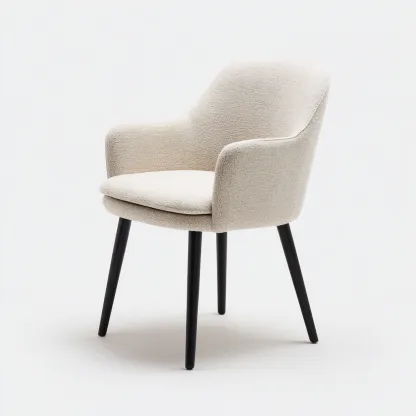 Chaise de salle à manger tissu/mousse 56×52×82 cm – beige/noir – adaptée à la salle à manger – style moderne-Dengetmart