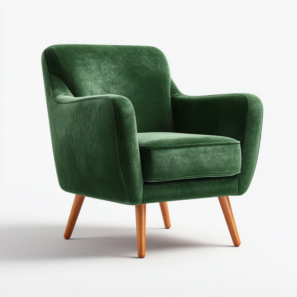 Fauteuil Tissu 88x82x90 cm – Vert – Style moderne-Dengetmart