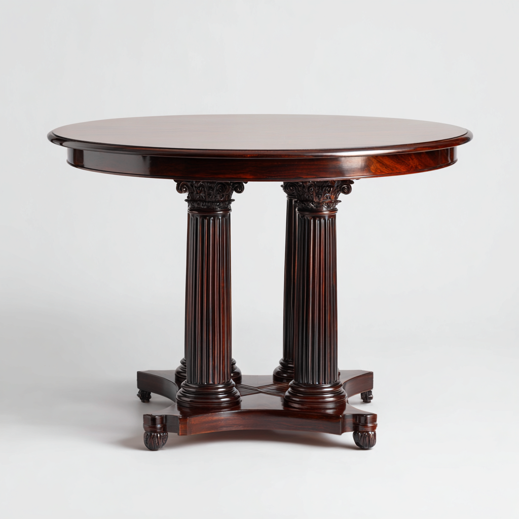 Table à manger Bois massif 130x130x78 cm – Brun foncé – Style classique-Dengetmart