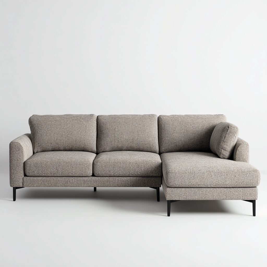 Canapé d’angle tissu 275×160×85 cm – beige – adapté au salon – style moderne-Dengetmart