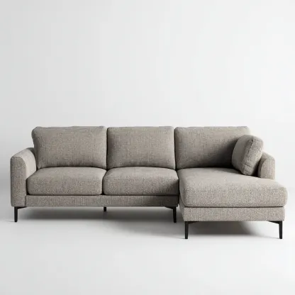 Canapé d’angle tissu 275×160×85 cm – beige – adapté au salon – style moderne-Dengetmart