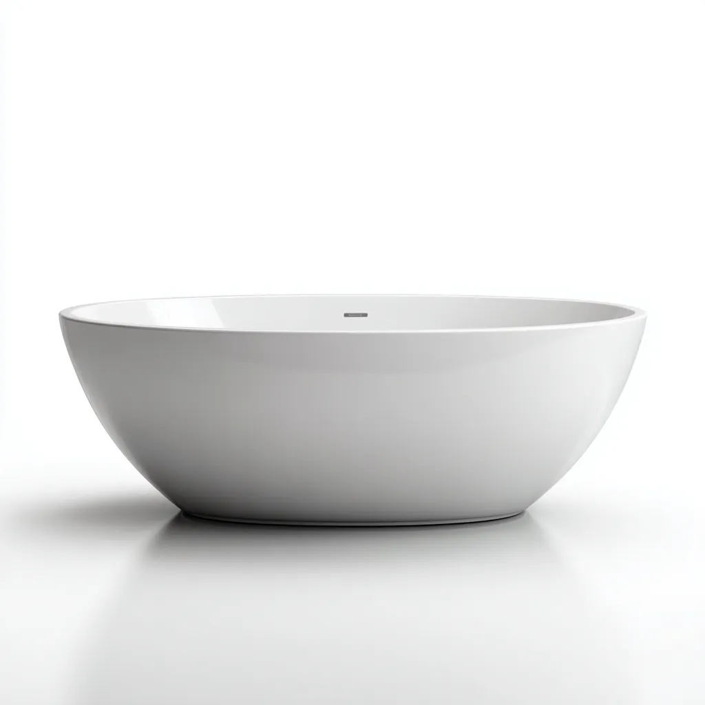 Baignoire acrylique 175x80 cm - blanc - design minimaliste-Dengetmart