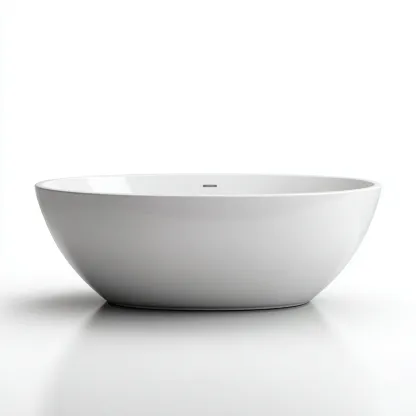 Baignoire acrylique 175x80 cm - blanc - design minimaliste-Dengetmart