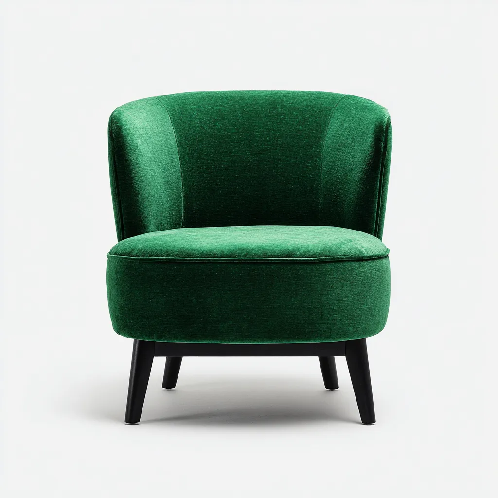 Fauteuil Velours 78x70x78 cm – Vert – Style moderne-Dengetmart