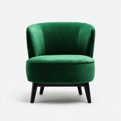 Fauteuil Velours 78x70x78 cm – Vert – Style moderne-Dengetmart