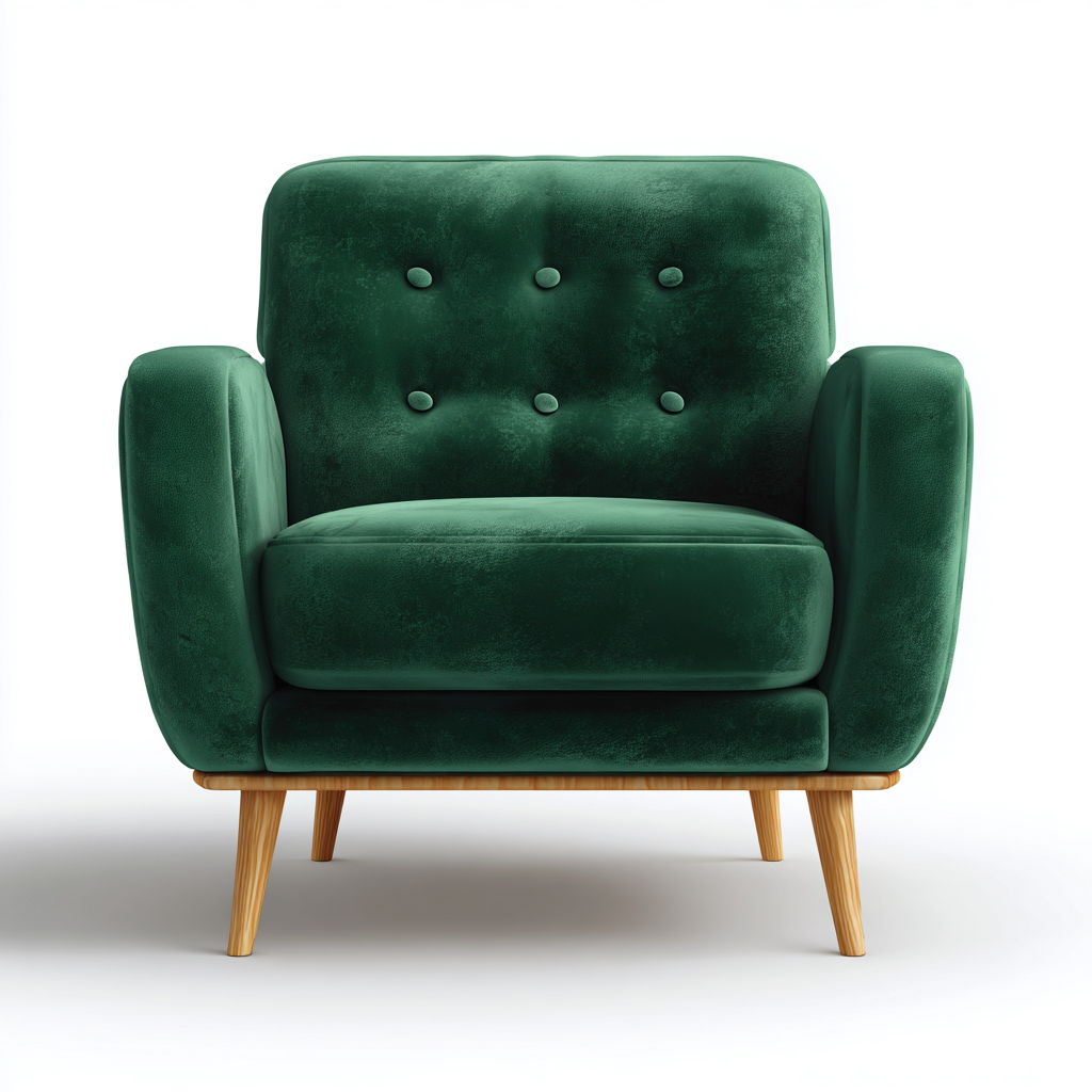 Fauteuil Velours 82x78x84 cm – Vert – Style moderne-Dengetmart