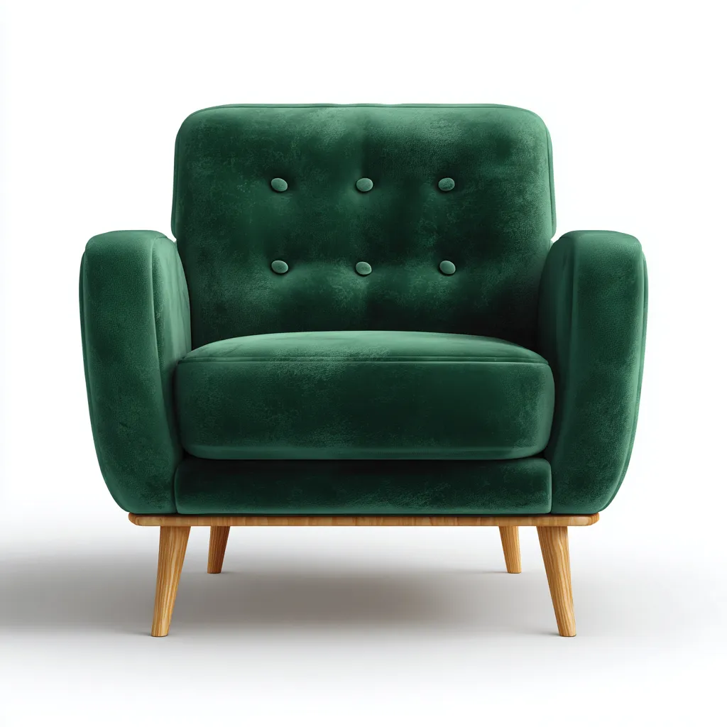 Fauteuil Velours 82x78x84 cm – Vert – Style moderne-Dengetmart