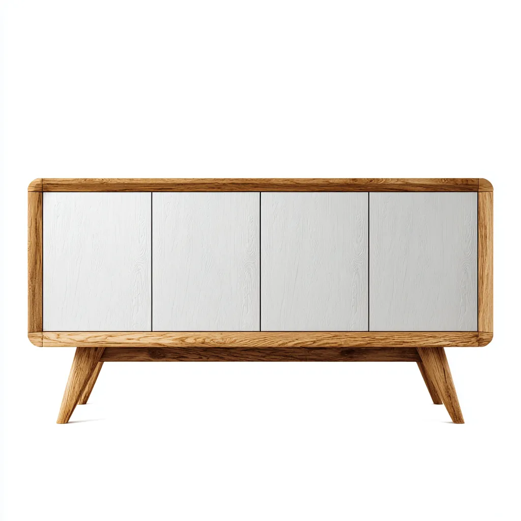 Meuble TV Bois 160x40x70 cm – Blanc/Bois – Design moderne-Dengetmart
