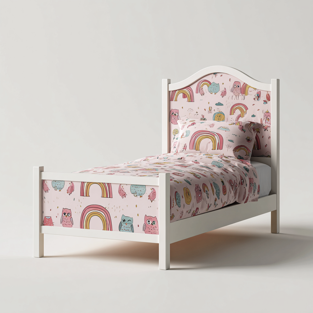 Lit enfant bois 190x90 cm – blanc – style décoratif-Dengetmart