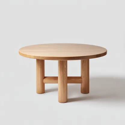 Table à manger Bois massif 130x130x75 cm – Chêne naturel – Design contemporain-Dengetmart