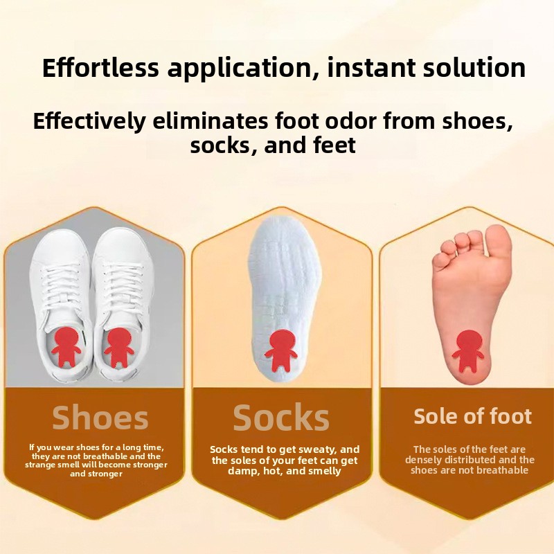 New Year's Happiness Stickers for Eliminating Foot Odor and Shoe Odor, Removes Mildew and Improves Foot Feel, Deodorizing Stickers