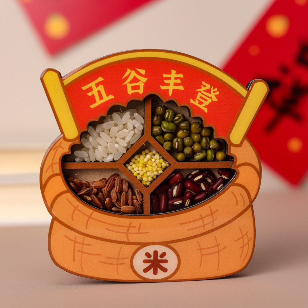 Auspicious Harvest Refrigerator Magnets, 3D Fortune God Magnetic Stickers, Creative Souvenir Decoration for Housewarming and Moving to a New Home