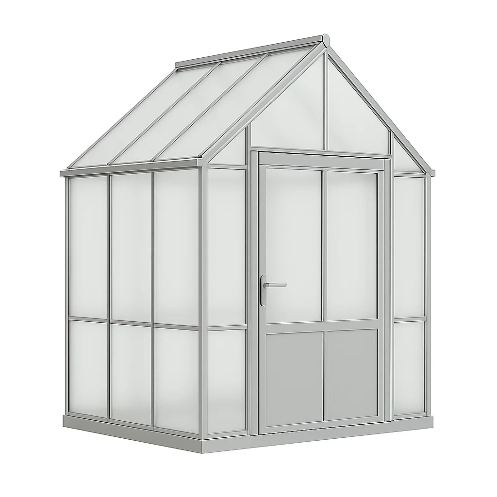 Serra da giardino in alluminio e policarbonato 190x125x185 cm-DREAMCRIBZZ