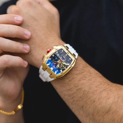 Polaris Chrono – Елегантен мъжки хронограф – Ледено бяло