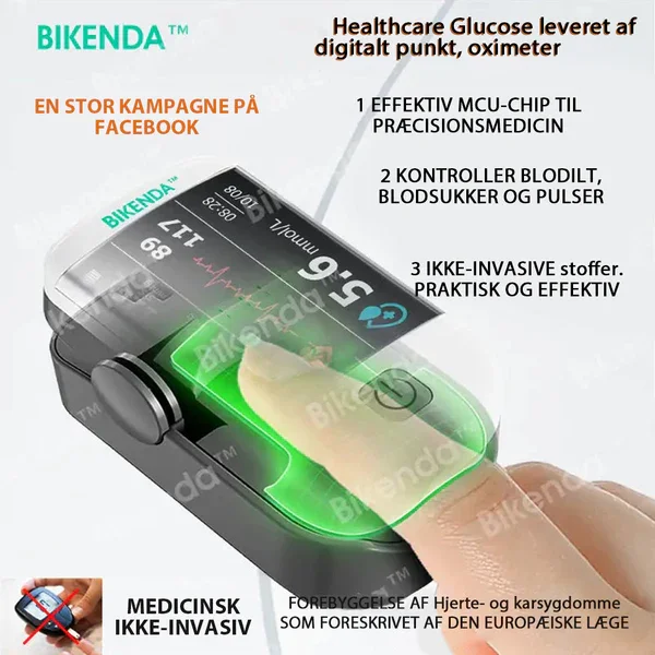 Nieinwazyjny laserowy glukometr Bikenda™ — dokładność 99,9%.