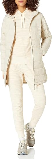 Lekka damska kurtka puchowa z kapturem i wodoodpornym zamkiem błyskawicznym (dostępna w rozmiarze Plus)