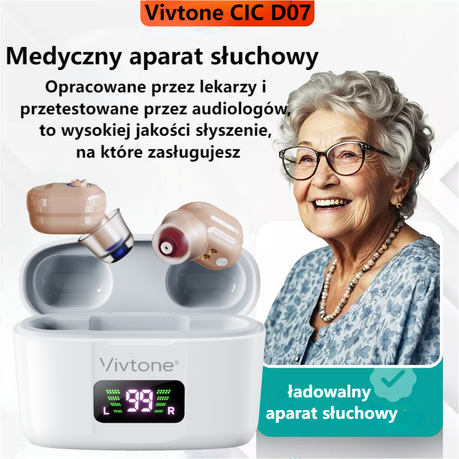 🔥 Duża obniżka ceny na najpopularniejszy produkt 🔥Aparat słuchowy Vivtone D07