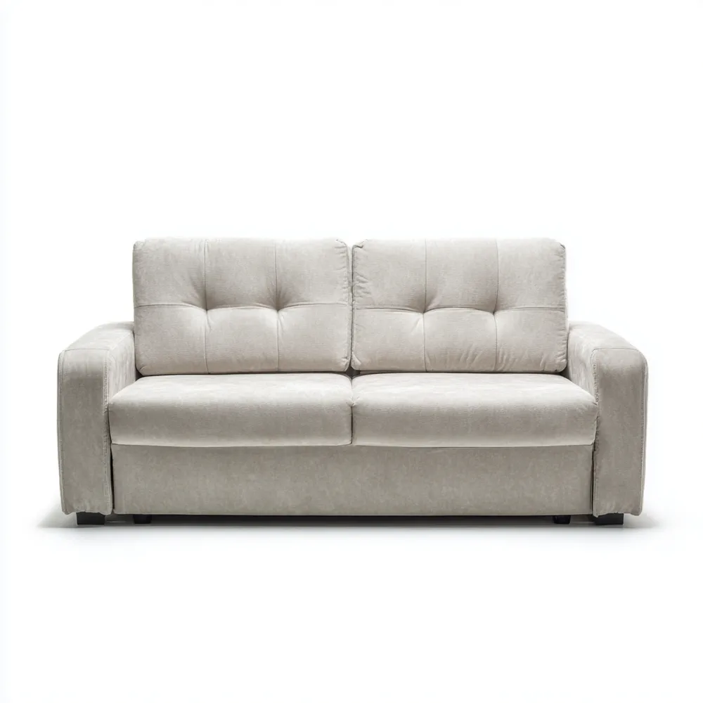 Canapé 2 places 150x90x85 cm Tissu - Beige - Design Contemporain