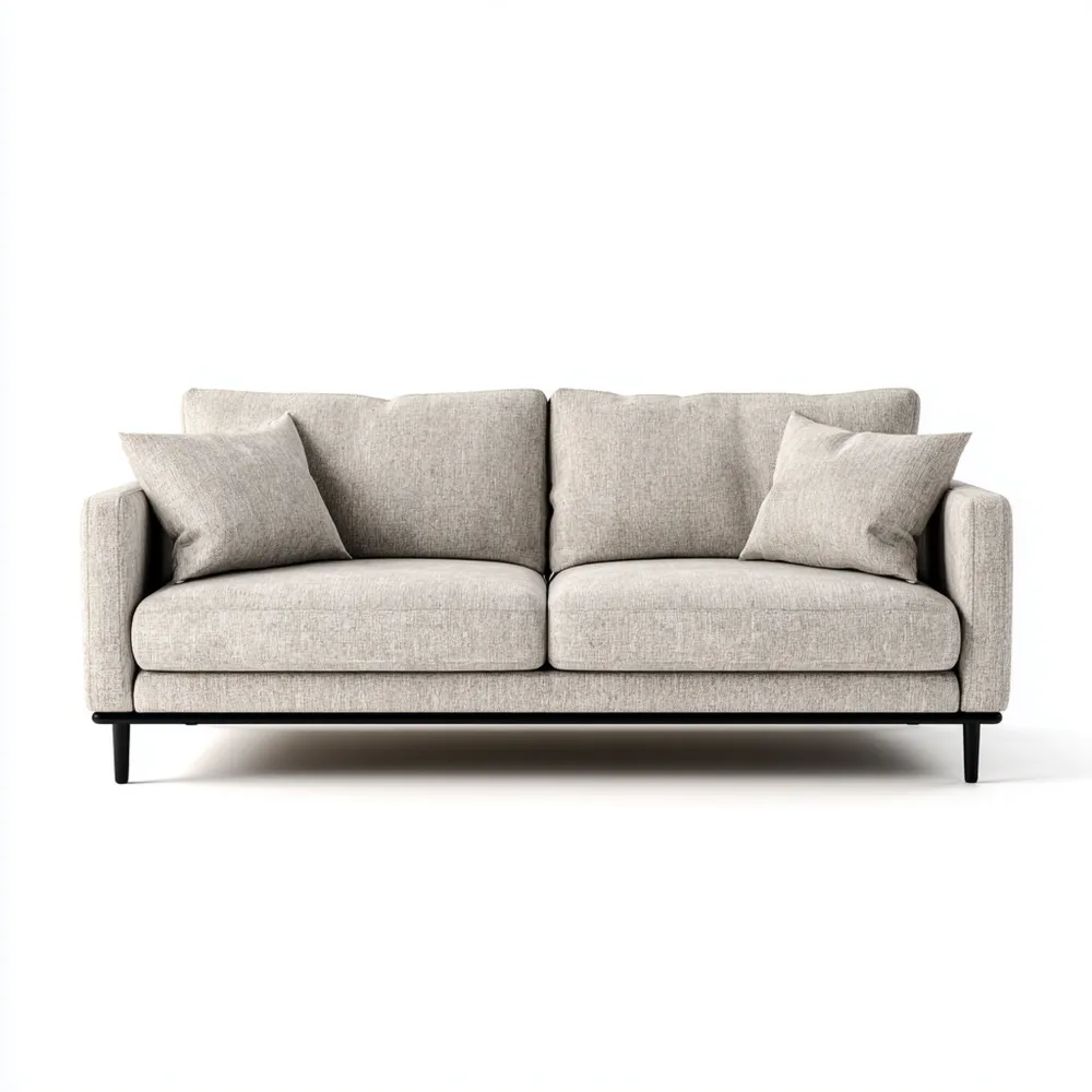 Divano due posti in tessuto 150x85x90 cm - Grigio chiaro - Design moderno-Cozyhomelyx