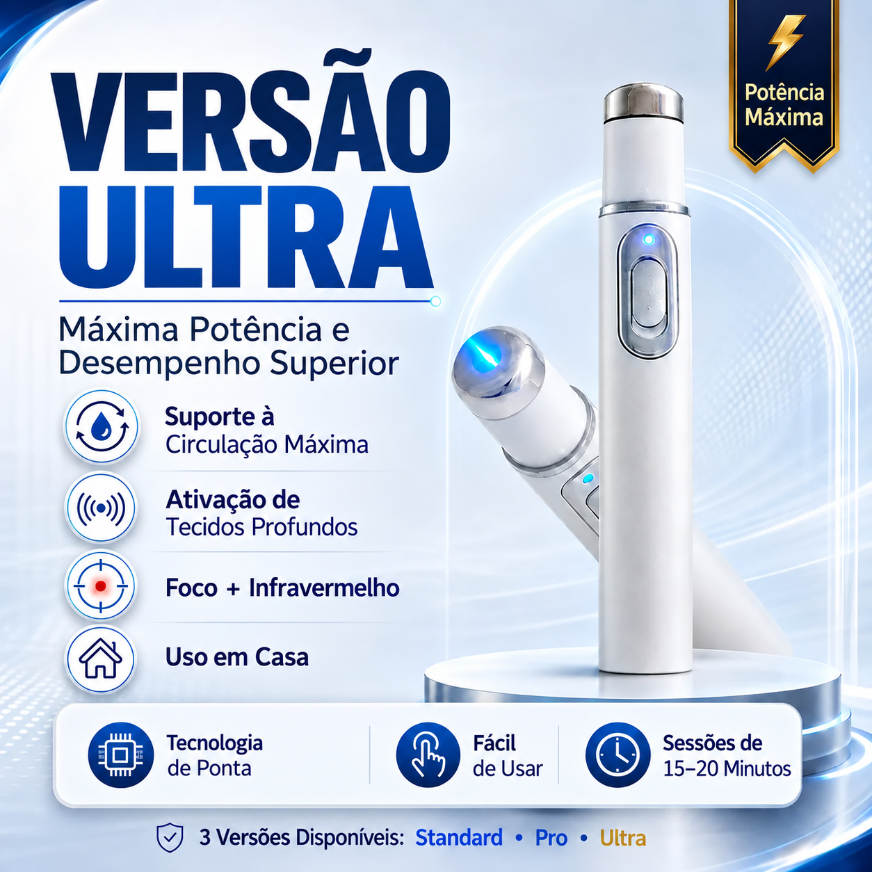 A terapia avançada por ondas de choque acústicas restaura a saúde do tecido peniano e melhora a rigidez da ereção, a resistência e a confiança no desempenho masculino, além de aliviar as dores musculares, a rigidez articular e as dores nos tendões.