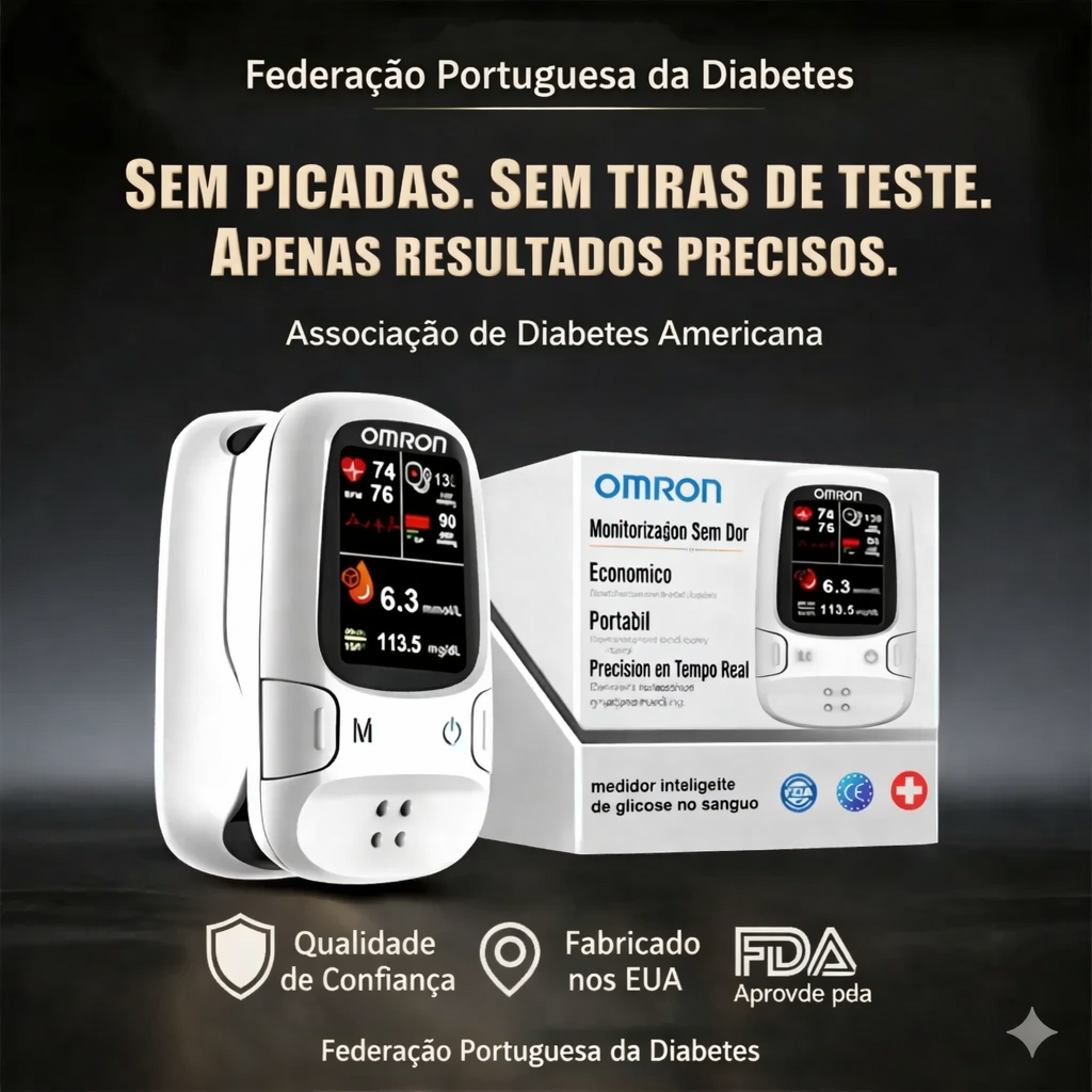 Omron™ Apresenta Novo Medidor Inteligente de Glicose no Sangue Não Invasivo 🔥Fabricado nos EUA🔥