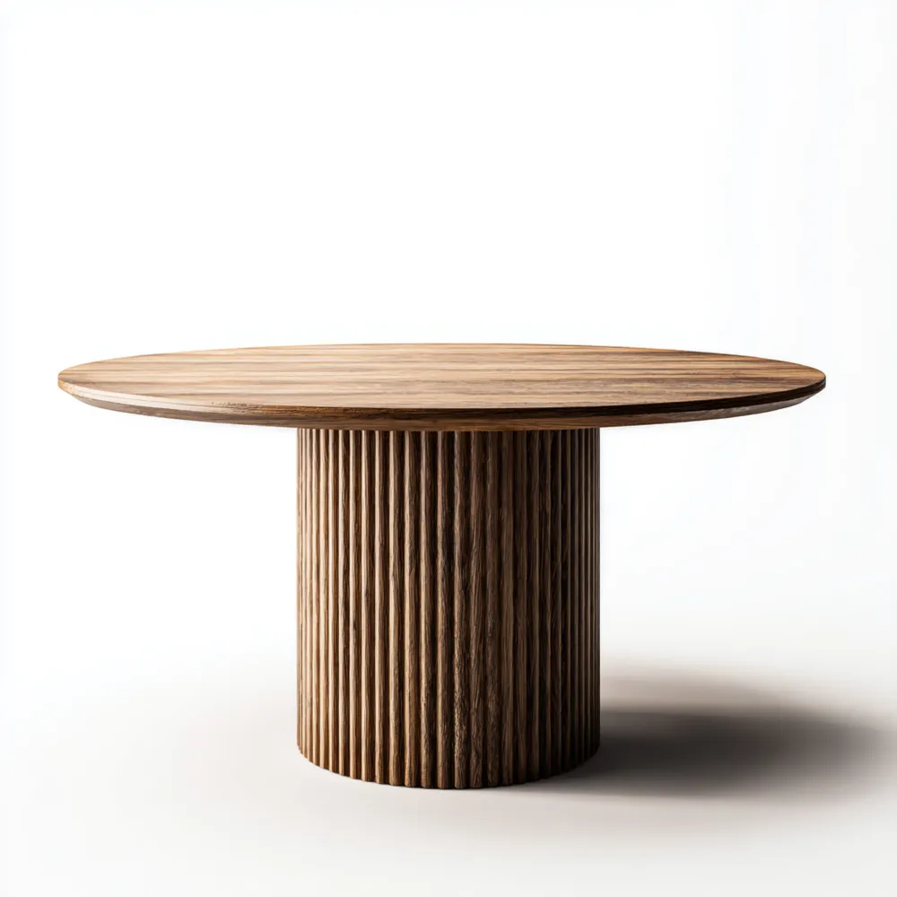 Table à manger en bois 150x150x75 cm - Marron - Design contemporain-Livinsource