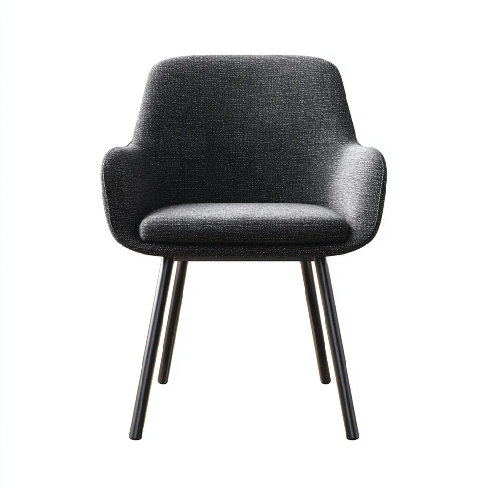 Chaise de salle à manger Tissu 58x56x82 cm - Gris Foncé - Design moderne-Livinsource