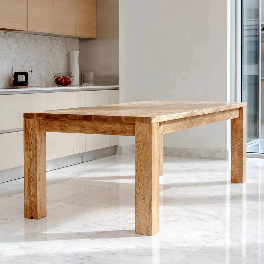 Table à manger en chêne massif 200x100x75 cm – Design moderne-Livinsource