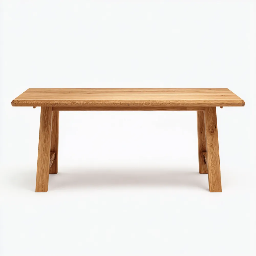 Table à manger en chêne massif 180x90x75 cm – Design rustique-Livinsource