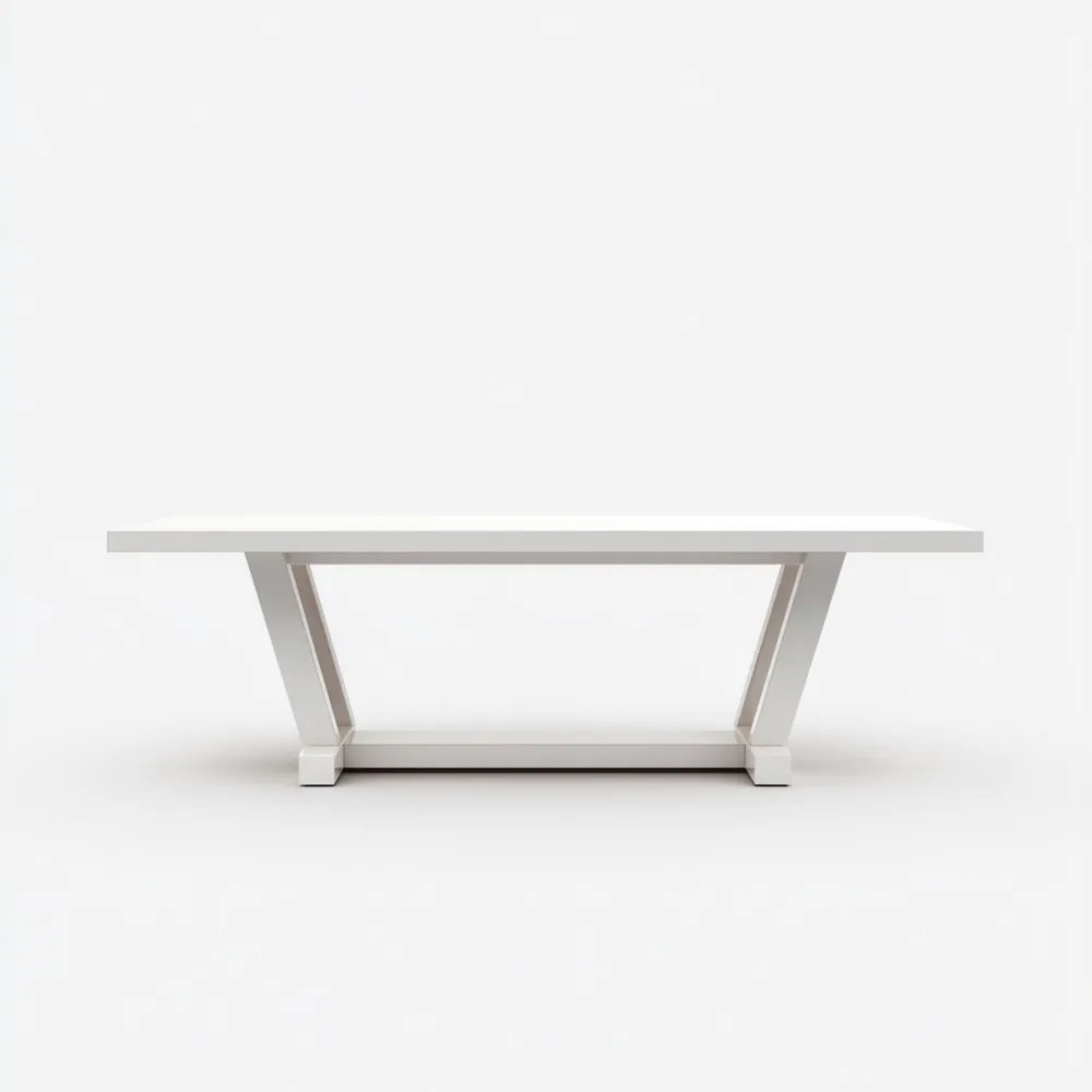 Table à manger bois 200x90x75 cm - Blanc - Design contemporain-Livinsource